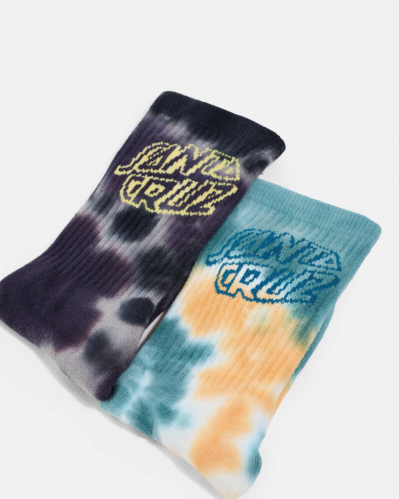 Santa Cruz Boys' Malba Crash Stack Crew Socks 2 Pack for Mens