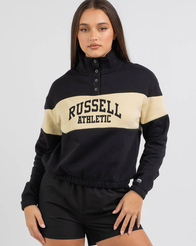 Russell Athletic Push Off Press Stud Sweatshirt for Womens