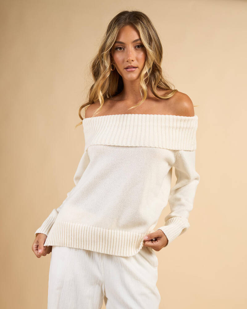 Ava And Ever Veriti Off Shoulder Knit Jumper for Womens