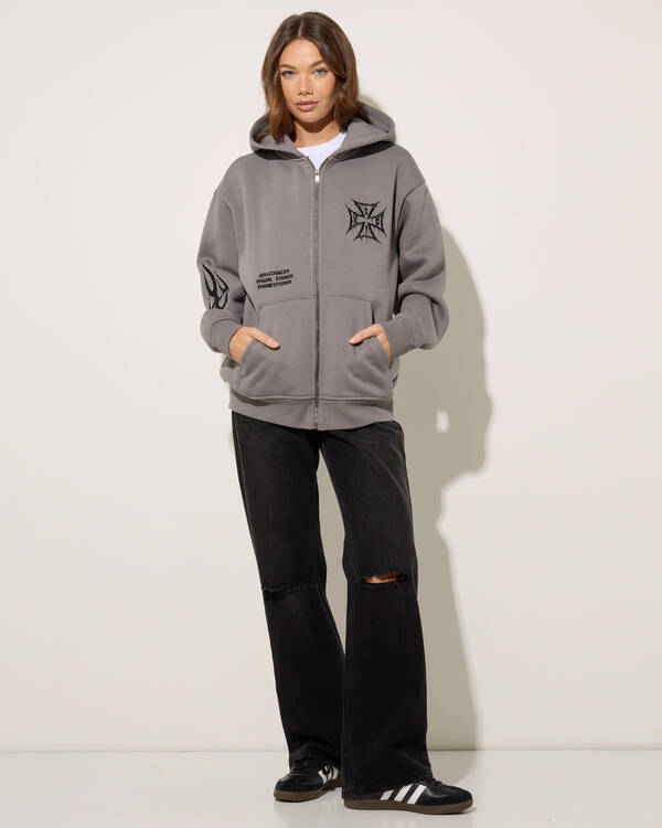 Kiss Chacey Blaze Relaxed Zip Through Hoodie for Womens