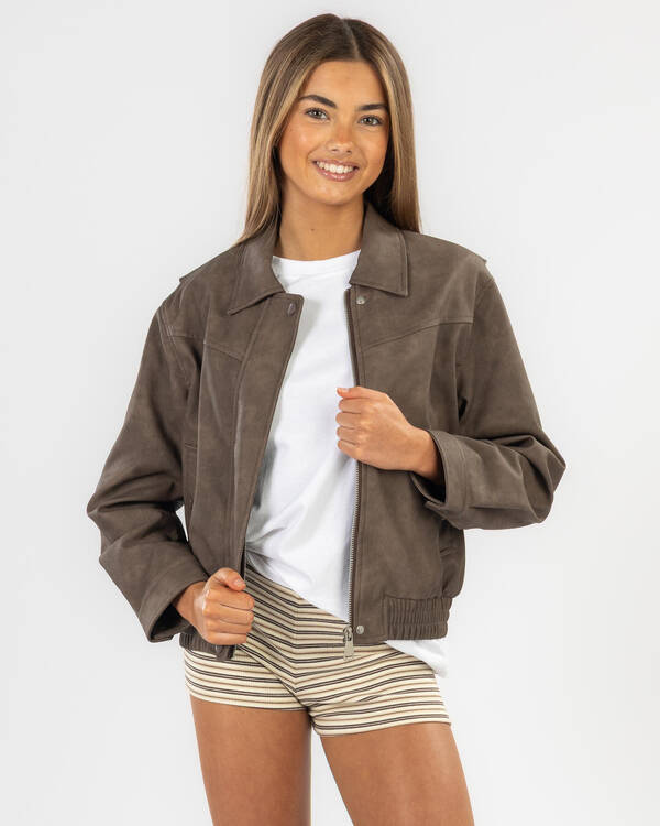 Girls' Brando Faux Leather Jacket