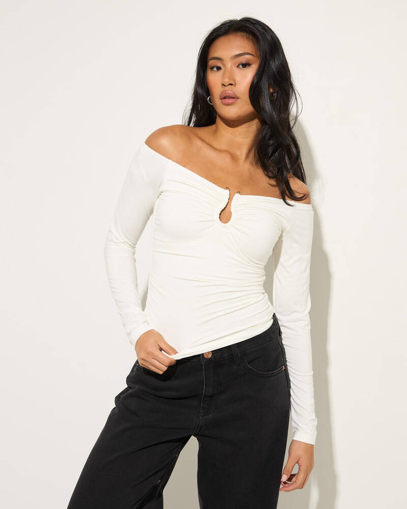 Ava And Ever Sade Off Shoulder Long Sleeve Top for Womens