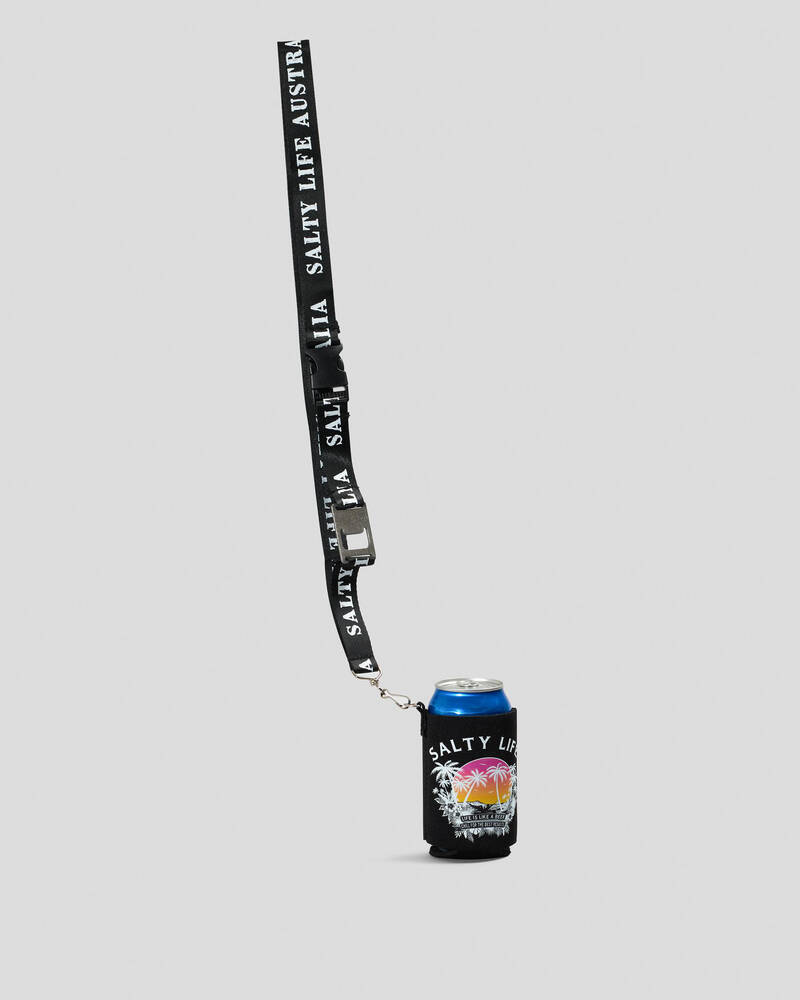 Salty Life Turn Up Lanyard Stubby Cooler for Mens