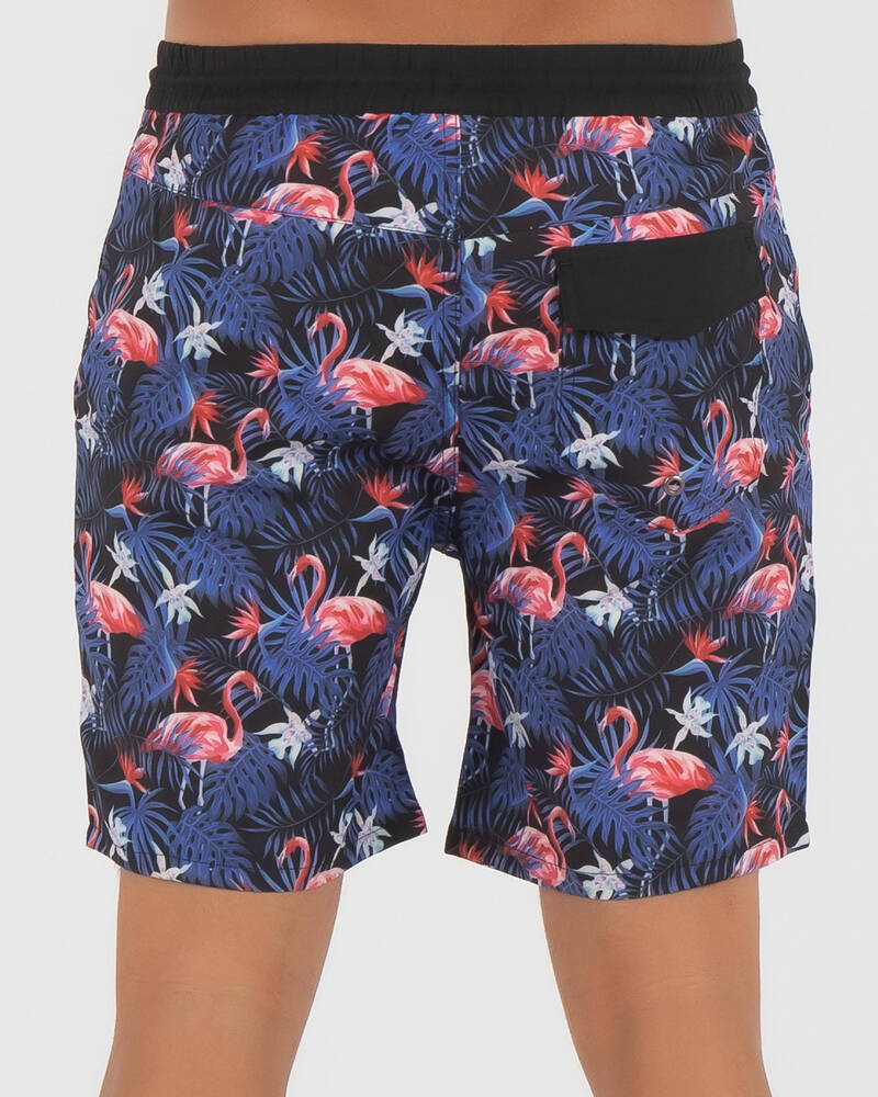 Lost Society Wild Flamingo Board Shorts for Mens