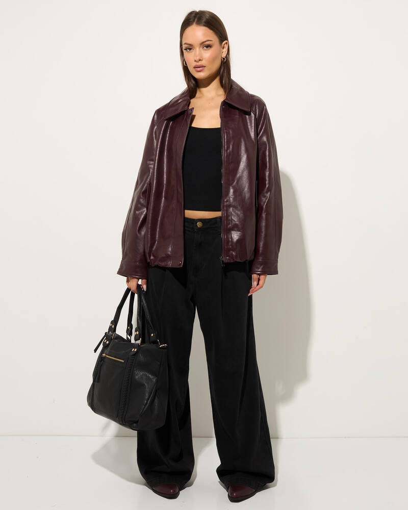 Ava And Ever Aero Faux Leather Jacket for Womens