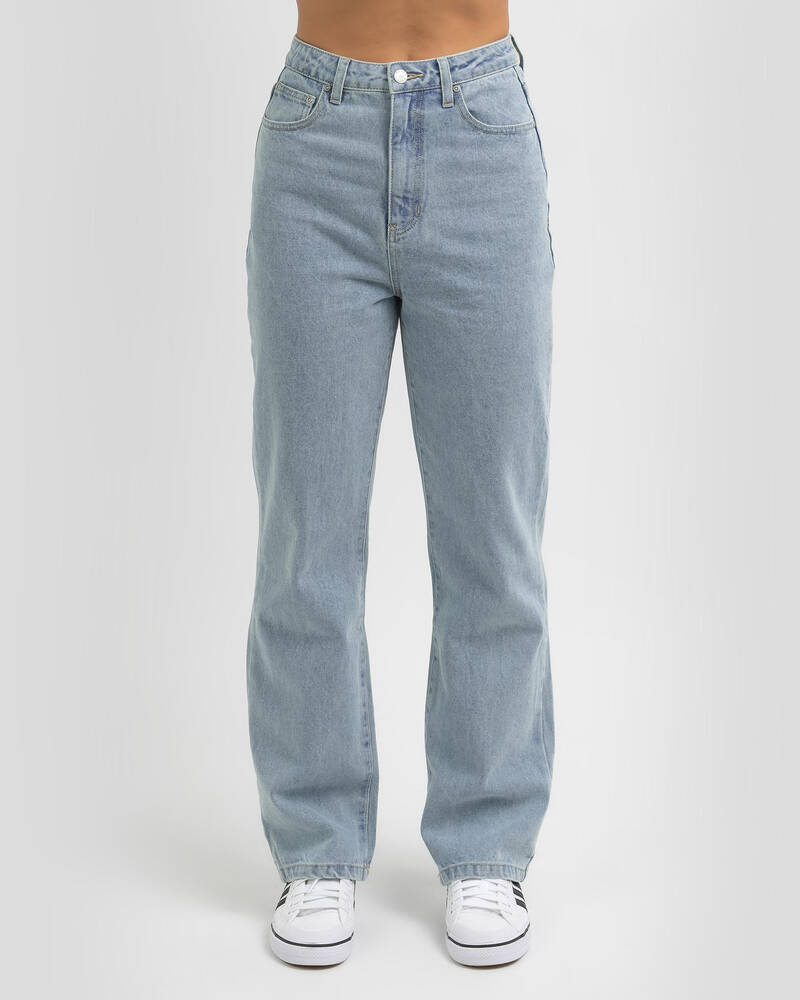 Rusty High Waisted Wide Straight Jeans for Womens