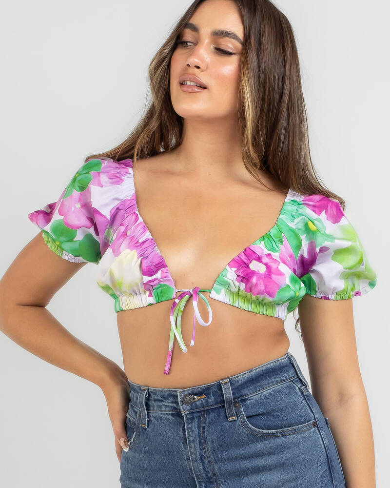 Ava And Ever Jeanne Tie Up Top for Womens