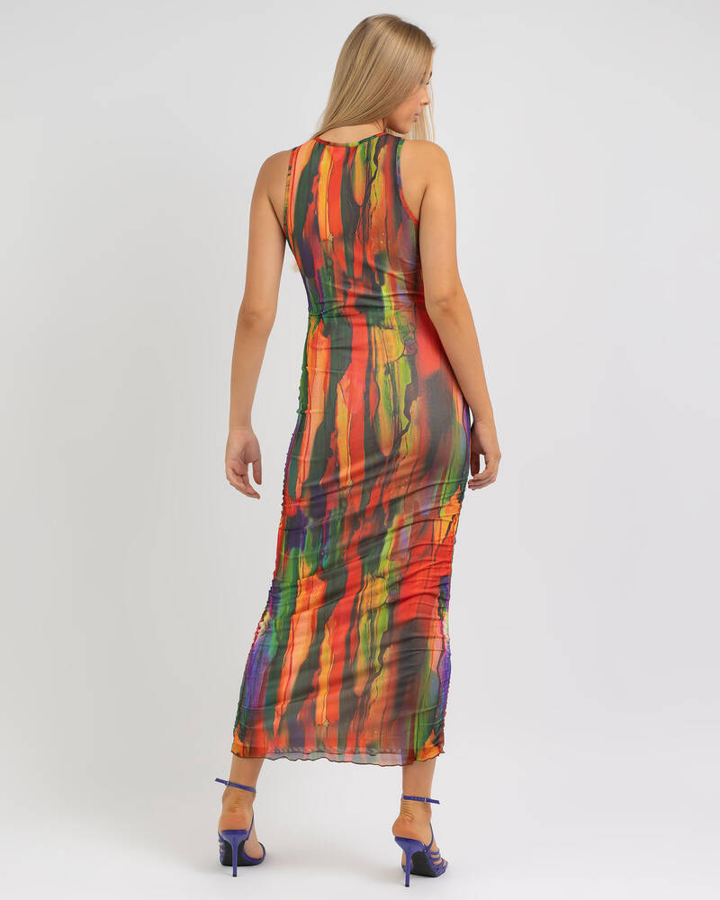 Mint Vanilla Washington Midi Dress for Womens