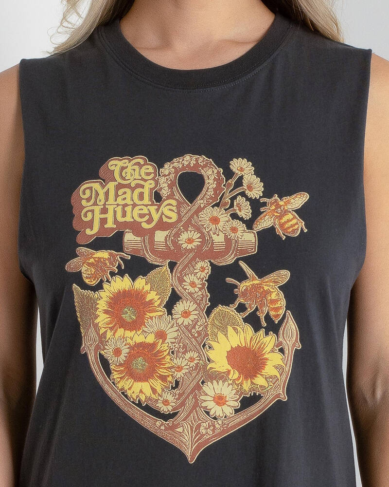 The Mad Hueys Sunflower Anchor Muscle Dress for Womens