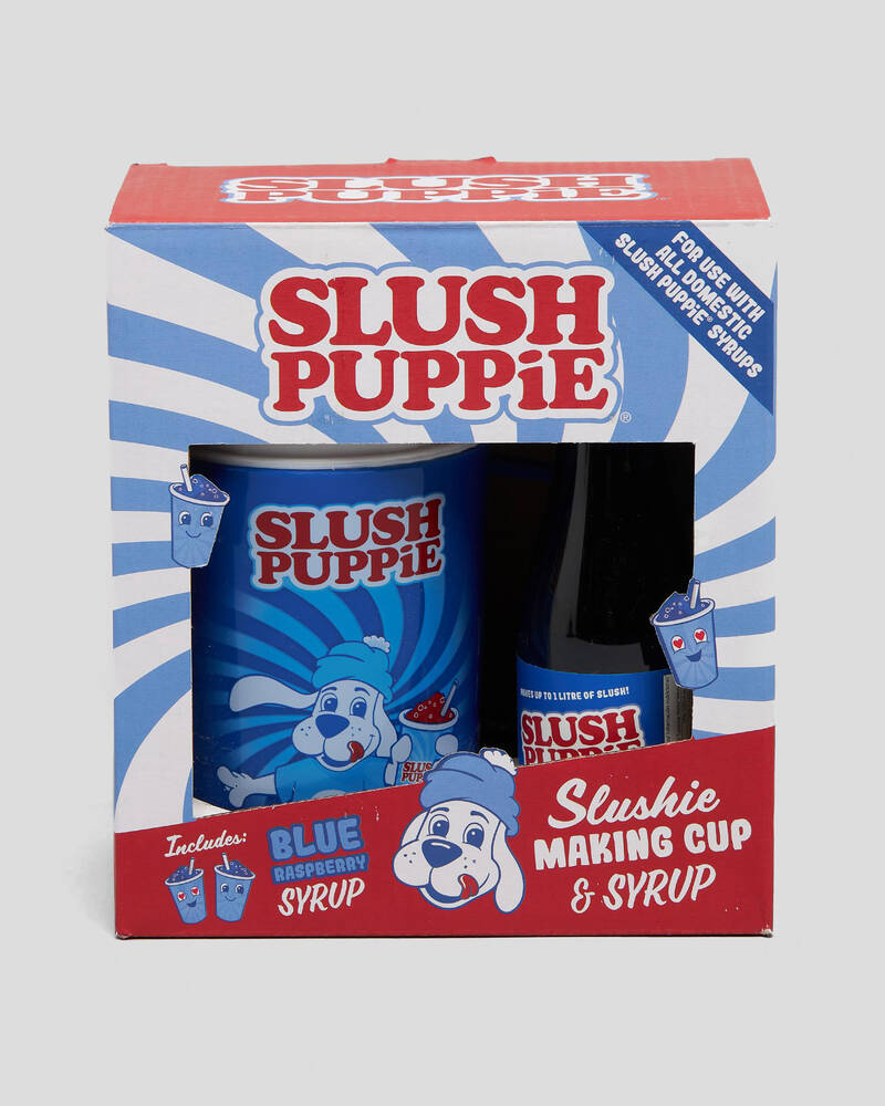 Slush Puppie Slush Puppie Making Cup & Blue Raspberry Syrup Set for Womens