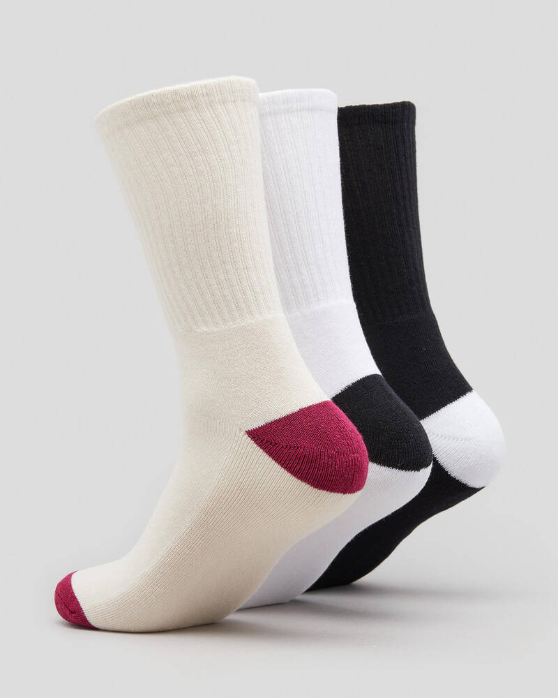 Stussy Mens' 80 Rose Crew Socks 3 Pack for Mens