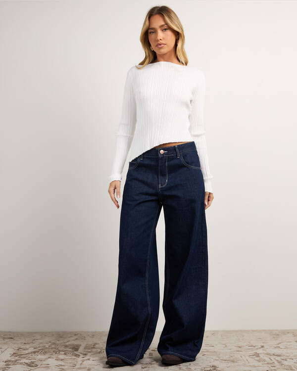 DESU Billie Wide Leg Jeans for Womens