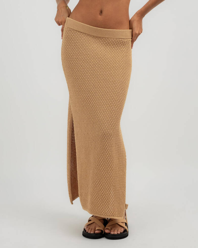Rhythm Joni Knit Midi Skirt for Womens