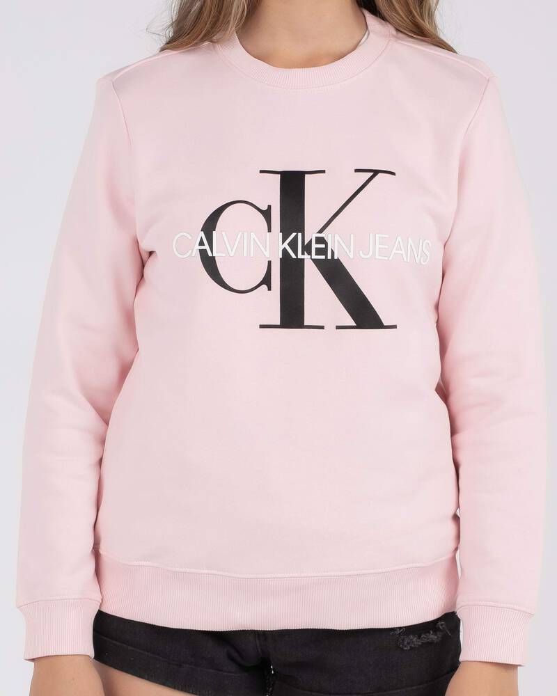 Calvin Klein Girls' Monogram Logo Sweatshirt for Womens