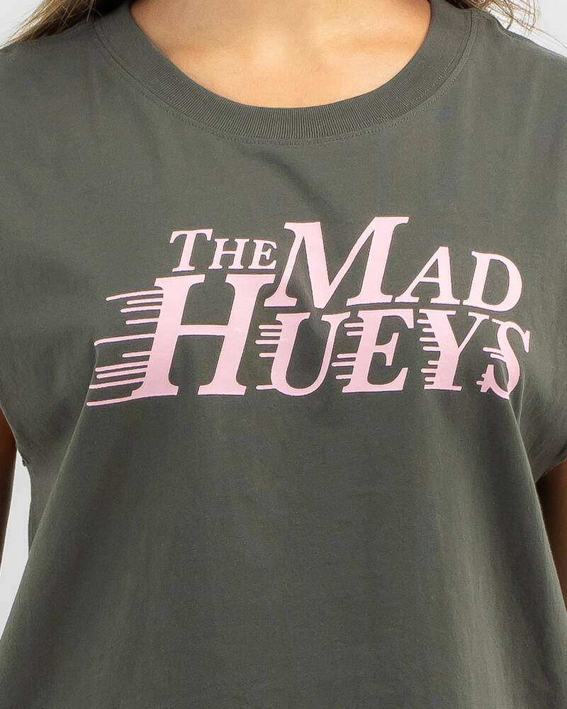 The Mad Hueys Speeding Hueys Crop Muscle Tank Top for Womens