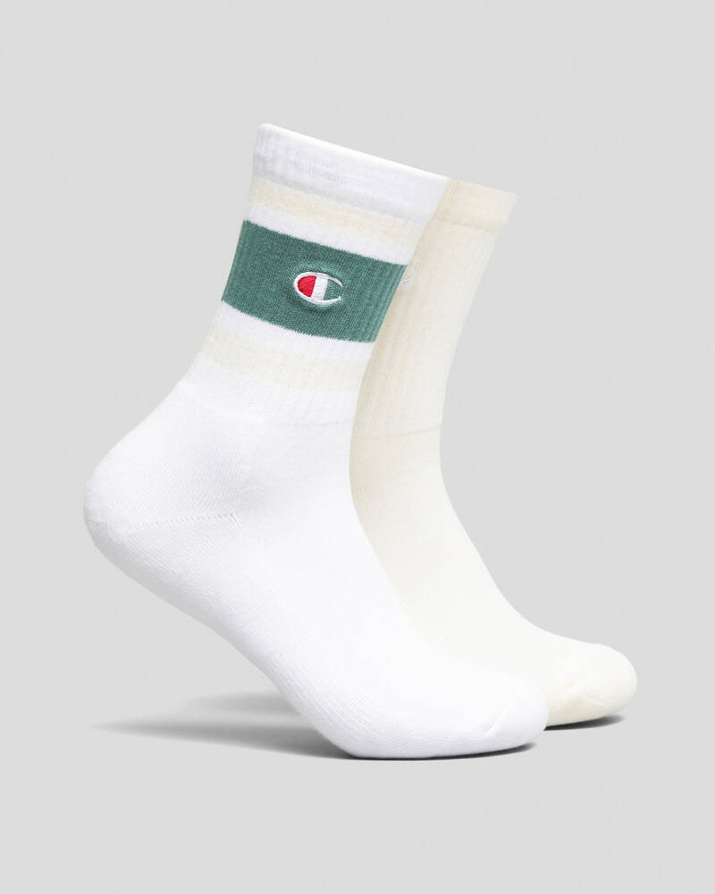 Shop Champion Womens Mixed Crew Sock Pack In White/vert Jade/levitating