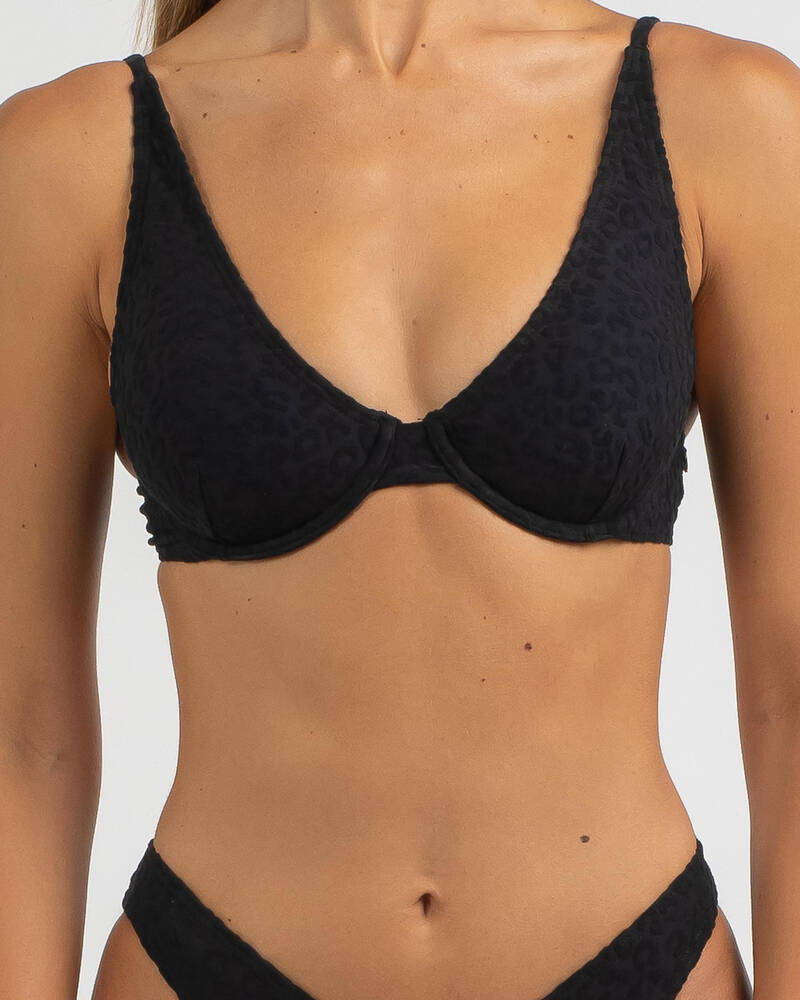 Kaiami Tyra Texture Balconette Bikini Top for Womens
