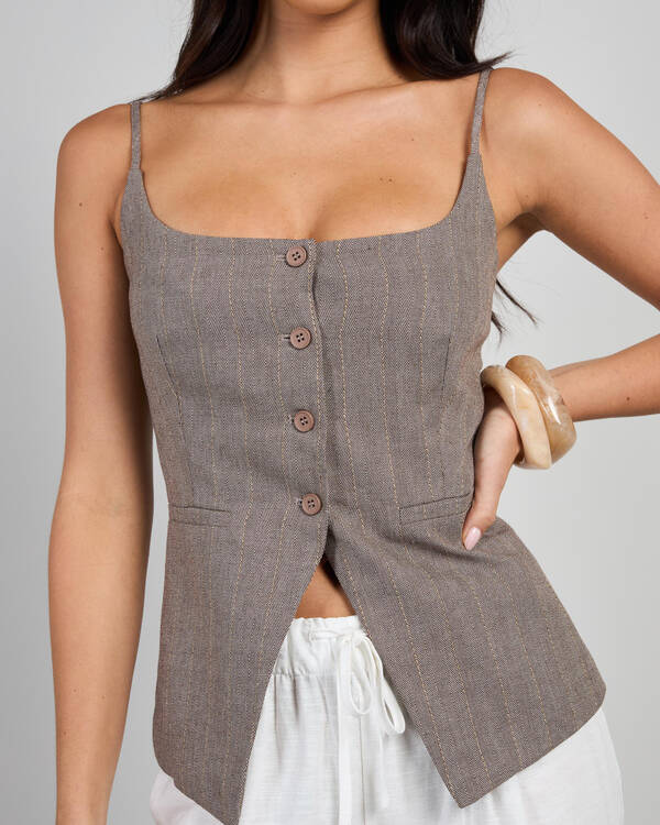Ava And Ever Koda Herringbone Vest for Womens