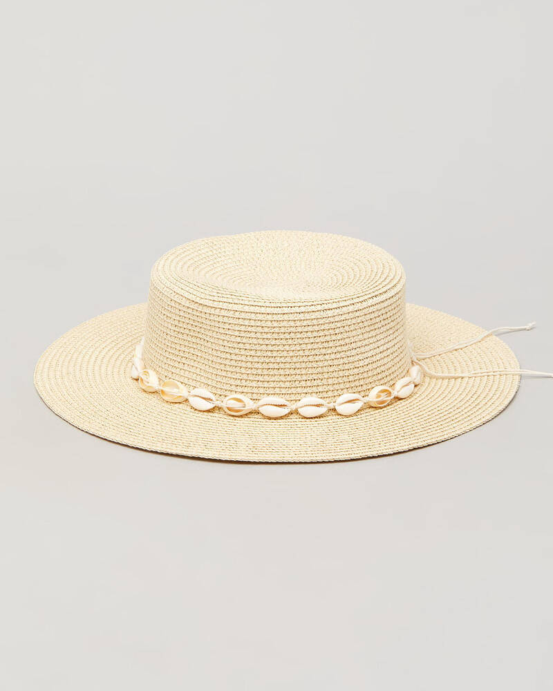 Mooloola Shell Boater Hat for Womens