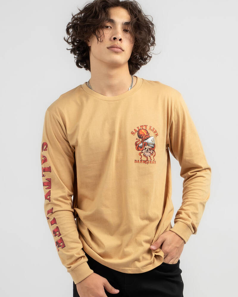 Salty Life Abyss Long Sleeve T-Shirt for Mens