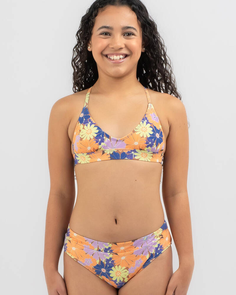Rip Curl Girls' Surf Revival Floral Bralette Bikini Set for Womens