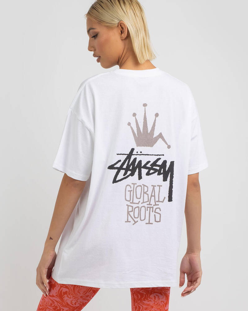 Shop Stussy Vintage Global Roots Relaxed T-Shirt In White Fast
