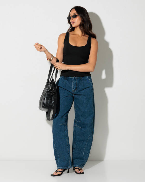 DESU Cyndi Barrel Leg Jeans for Womens