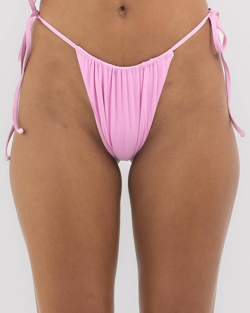 Playboy Diamante Bunny Tie Side Bikini Bottom for Womens