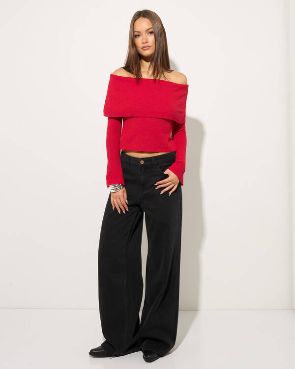 Ava And Ever Dixie Off Shoulder Knit Top for Womens