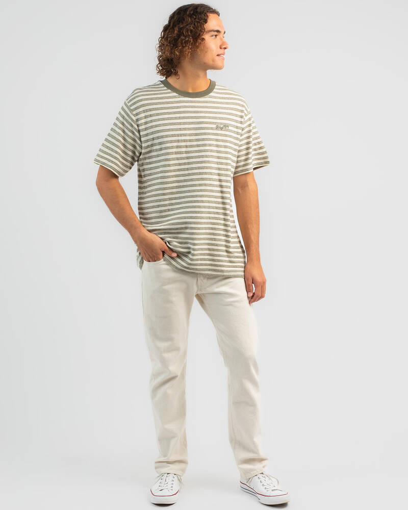 Rhythm Endure Stripe EMB Vintage Short Sleeve T-Shirt for Mens