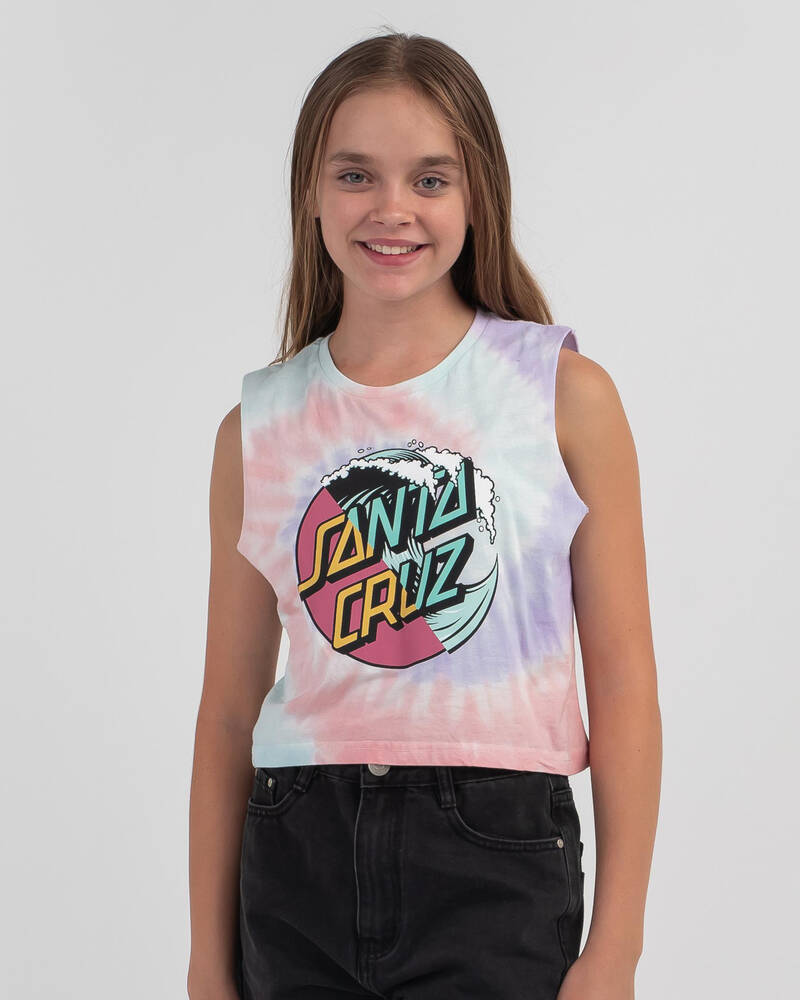 Santa Cruz Girls' Other Wave Splice Muscle Tank Top for Womens