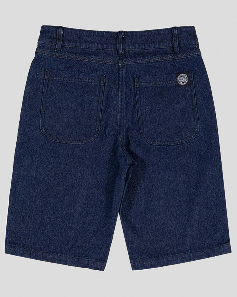 Santa Cruz Boys' Eyegore Denim Shorts for Mens