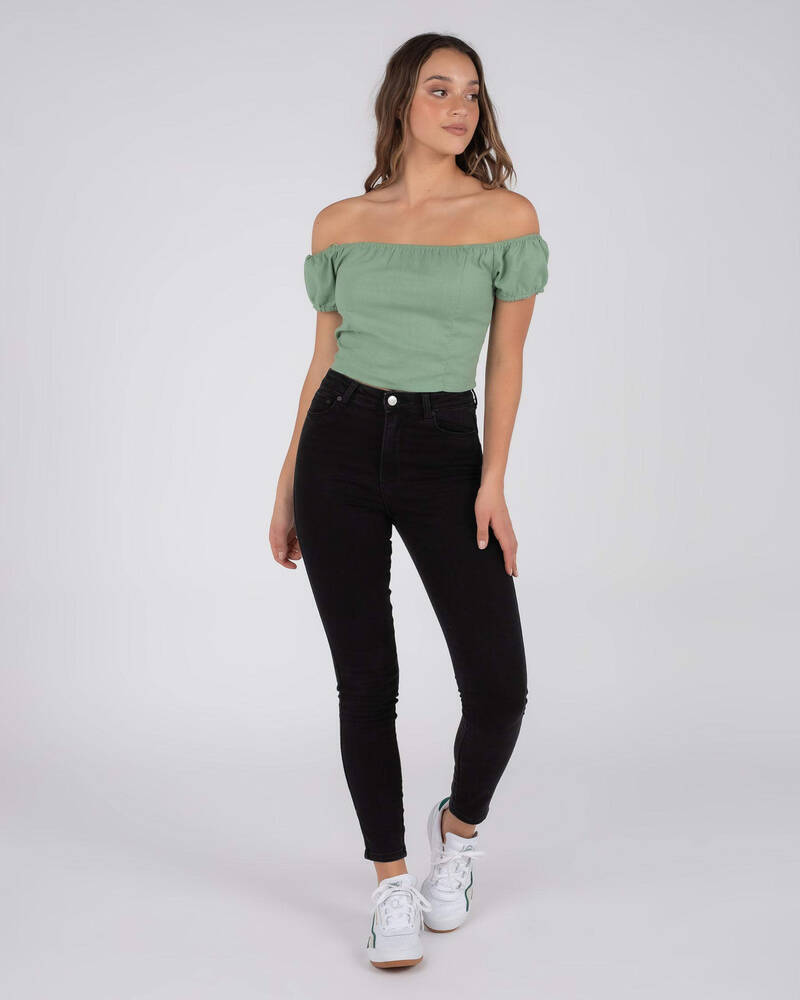 Ziggy Denim Swizzle Sticks Jeans In Black Spice City Beach Australia