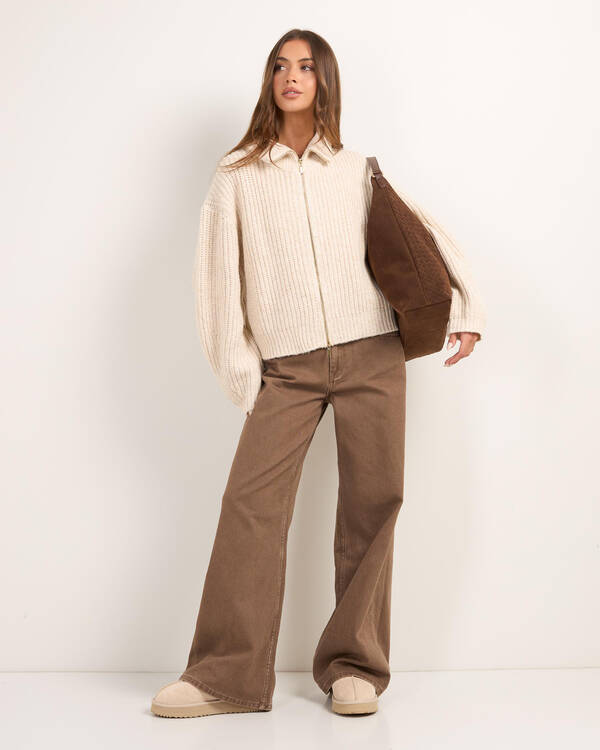 Ava And Ever Zeus Double Zip Knit Jumper for Womens