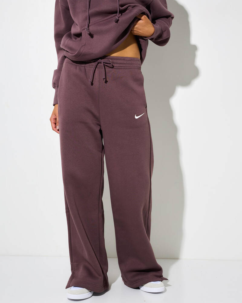 Nike Phoenix High Waisted Wide Leg Track Pants for Womens