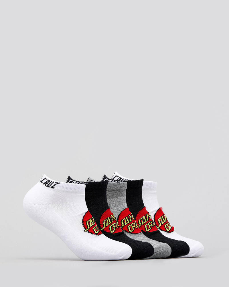 Santa Cruz Classic Dot Ankle Socks 5 Pack for Mens