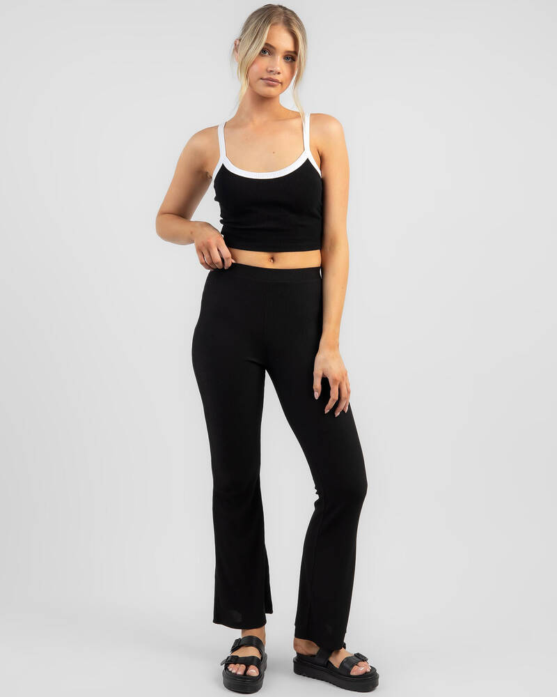 Mooloola Contrast Basic Baby Tank Top for Womens