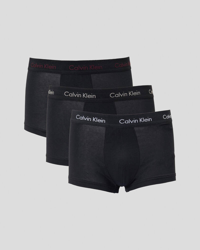 Calvin Klein Cotton Stretch Low Rise Trunks 3 Pack for Mens