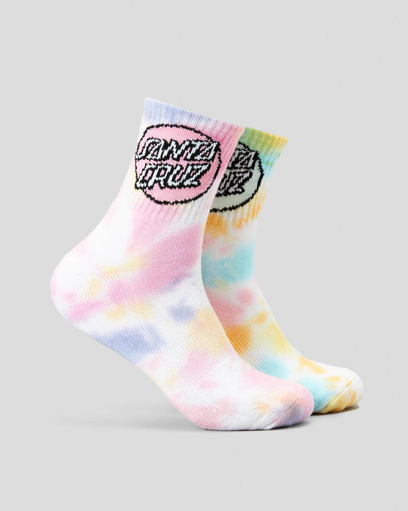 Santa Cruz Girls' Other Dot Tie Dye Mid Socks for Womens