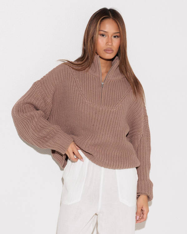 So Cozy Half Zip Knit Jumper