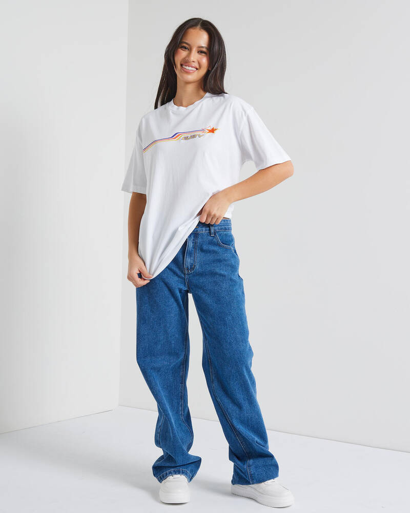 Rusty Wave Rider Oversize T-Shirt for Womens