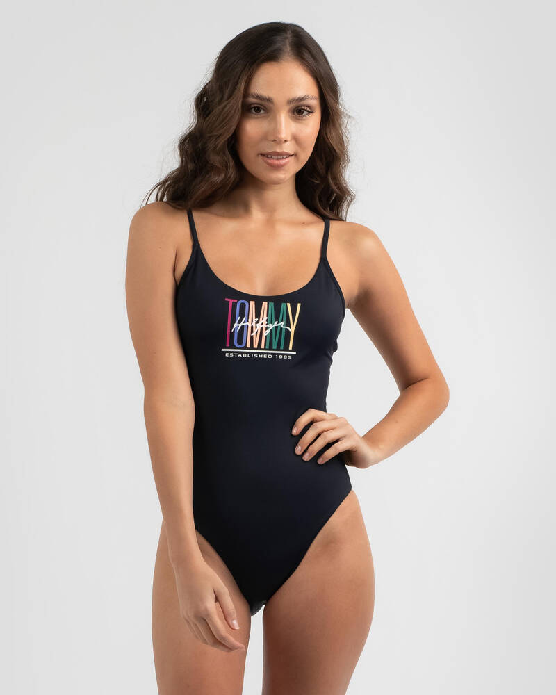 Tommy Hilfiger Miami Logo One Piece Swimsuit for Womens