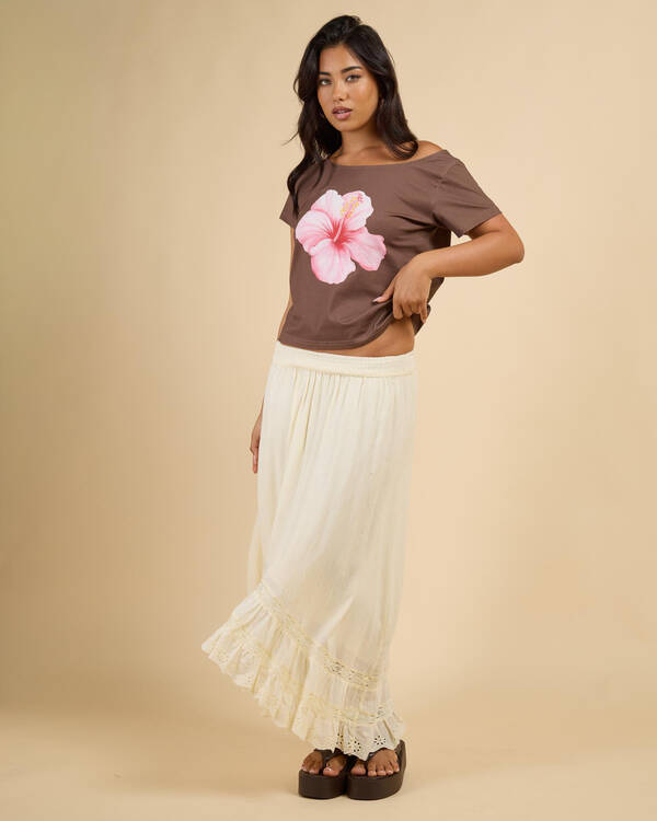 Mooloola Connie Off Shoulder Tee for Womens