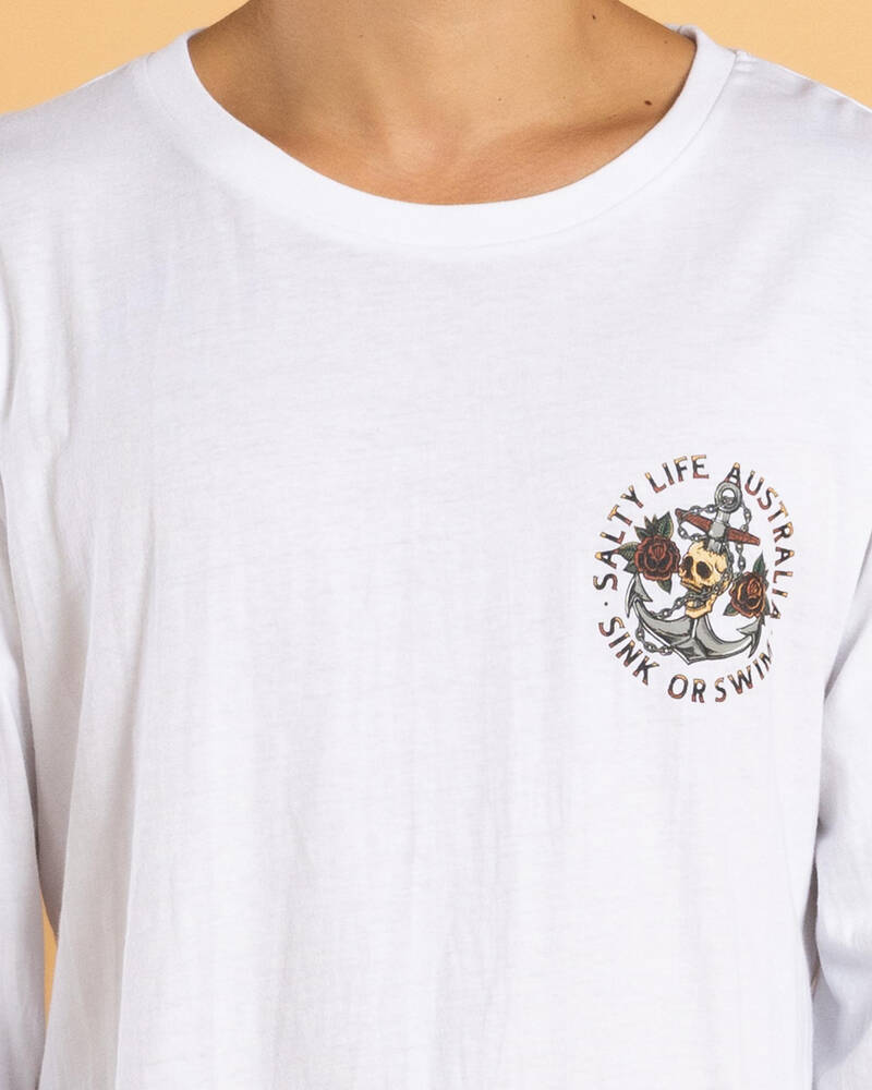 Salty Life Sink Or Swim Long Sleeve T-Shirt for Mens