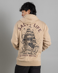 Salty Life Danger Below Hoodie for Mens image number null