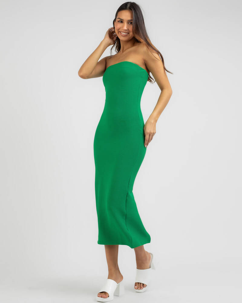 Shop Luvalot Nicky Midi Dress In Green - Fast Shipping & Easy Returns ...