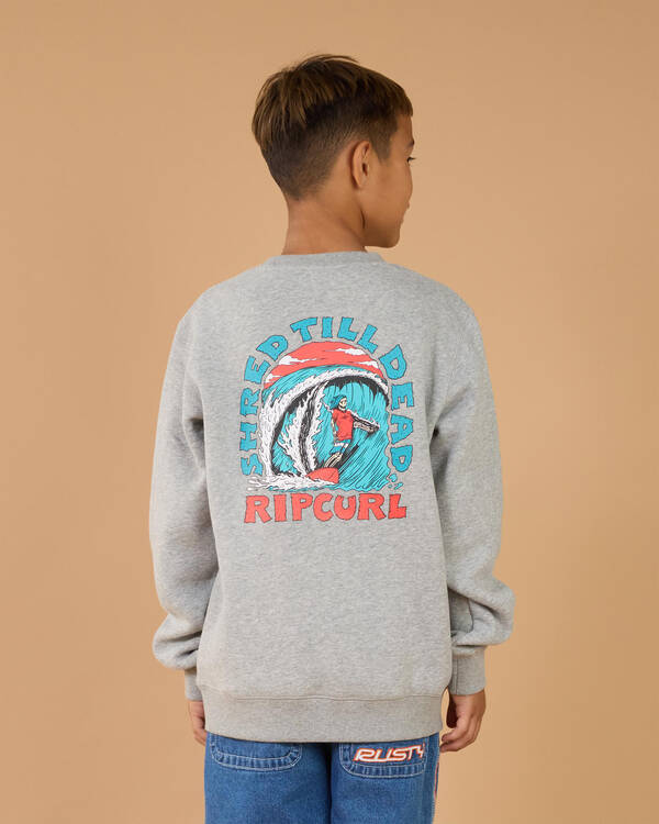 Rip Curl Boys' Shred Till Dead Crewneck Sweatshirt for Mens