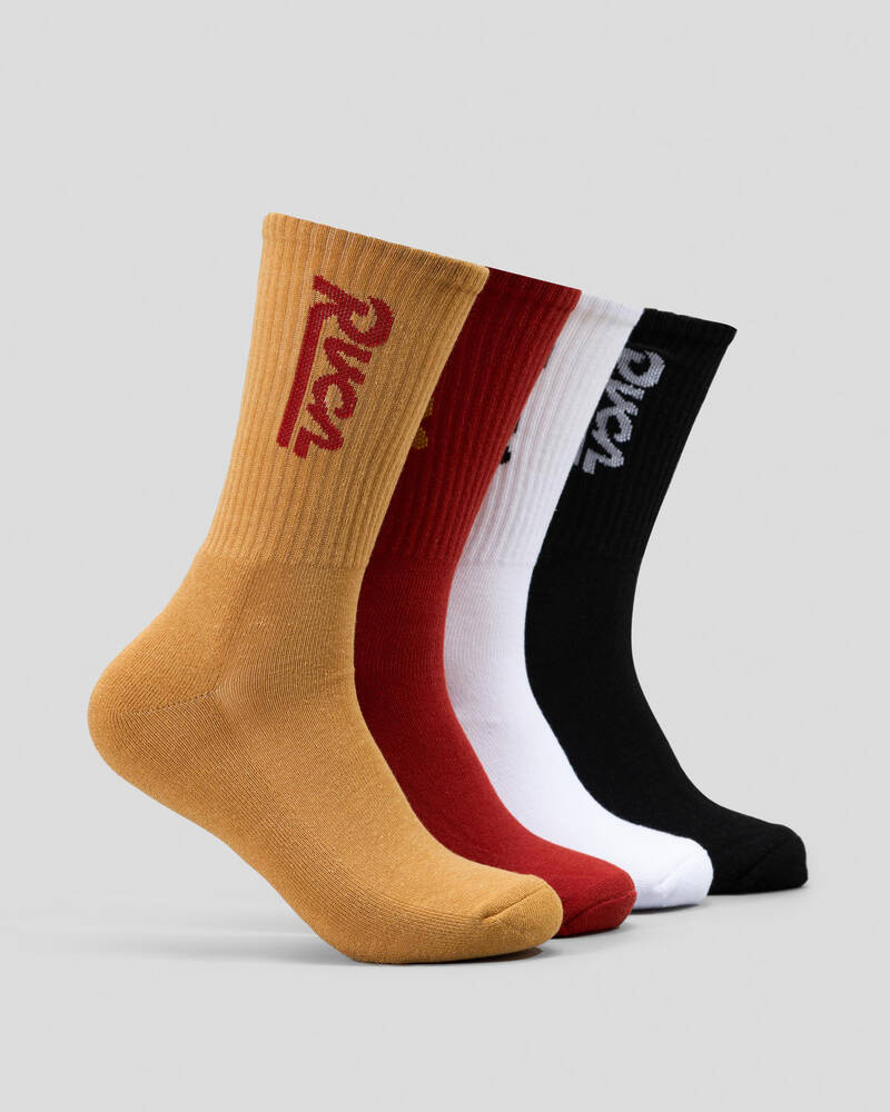 RVCA Seasonal Socks 4 Pack for Mens