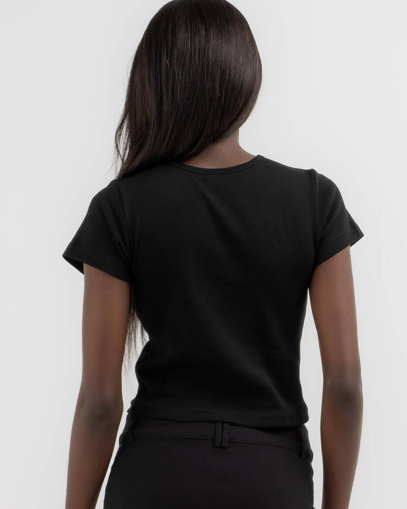 Stussy Graffiti Rib T-Shirt for Womens