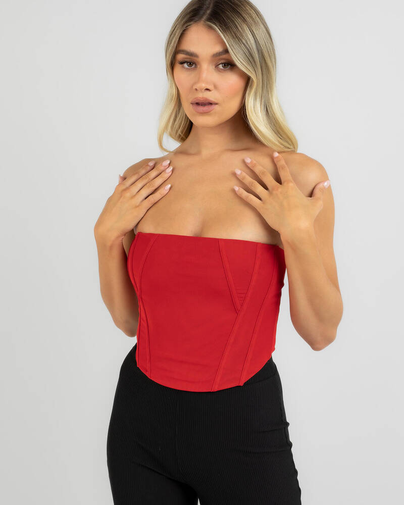 Ava And Ever Anwar Mesh Corset Top for Womens
